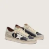 Stardan da uomo in pelle scamosciata e pelle con stella in pelle e linguetta metallica sul tallone