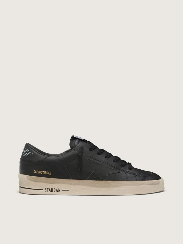 Stardan da uomo in pelle total black