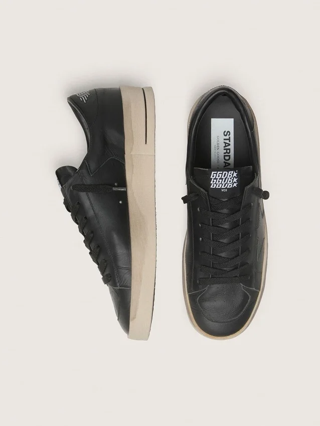 Stardan da uomo in pelle total black