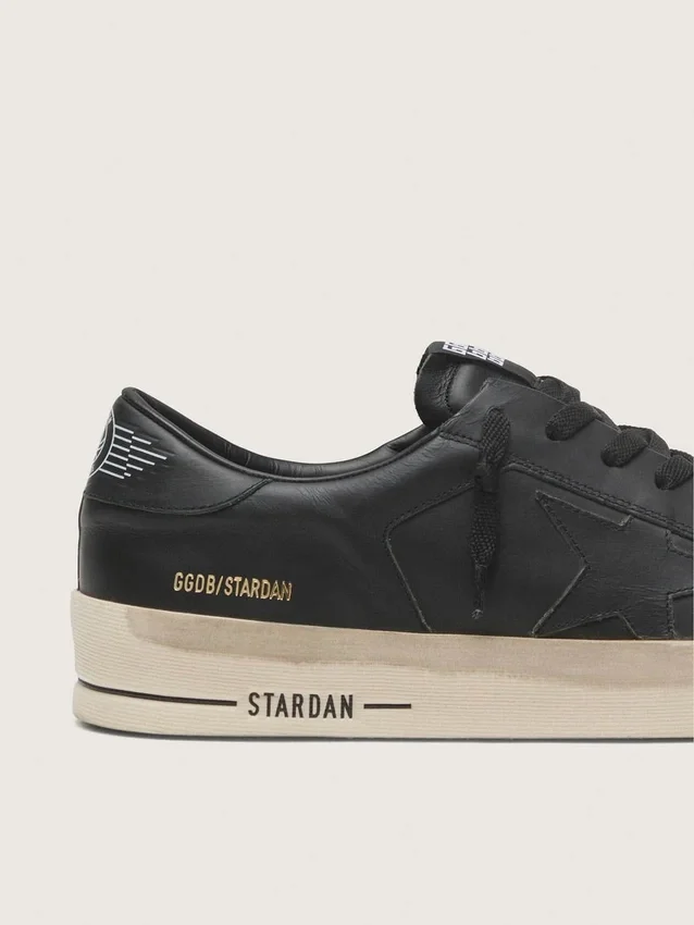 Stardan da uomo in pelle total black