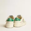 Stardan in nappa bianca con stella in pelle color crema