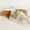 Stardan in nappa grigia e mesh bianco con stella in pelle grigia