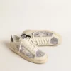 Stardan in pelle bianca e mesh con stella in pelle bianca