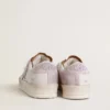 Stardan in pelle nappa con stella in pelle argento metallizzato e linguetta sul tallone in pelle scamosciata rosa