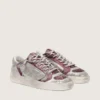 Stardan LAB da uomo in pelle bordeaux e argento con glitter