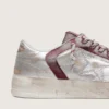 Stardan LAB da uomo in pelle bordeaux e argento con glitter