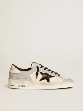 Stardan LTD da uomo in nappa e pelle con stella in pelle scamosciata e linguetta sul tallone in pelle