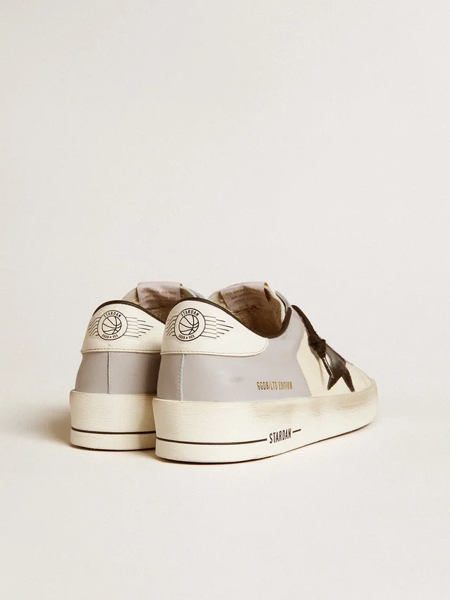 Stardan LTD da uomo in nappa e pelle con stella in pelle scamosciata e linguetta sul tallone in pelle