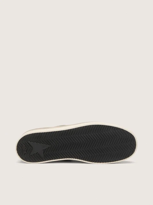 Stardan LTD da uomo in pelle bianca e verde oliva con rete nera e stella in pelle gialla