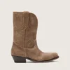 Stivali bassi da donna Wish Star in pelle scamosciata grigia con ricamo a forma di stella