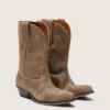 Stivali bassi da donna Wish Star in pelle scamosciata grigia con ricamo a forma di stella