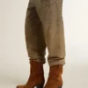 Stivali bassi Wish Star in pelle scamosciata color cognac con stella ricamata tono su tono