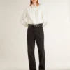Stivali da donna Wish Star in pelle nera con ricamo a forma di stella