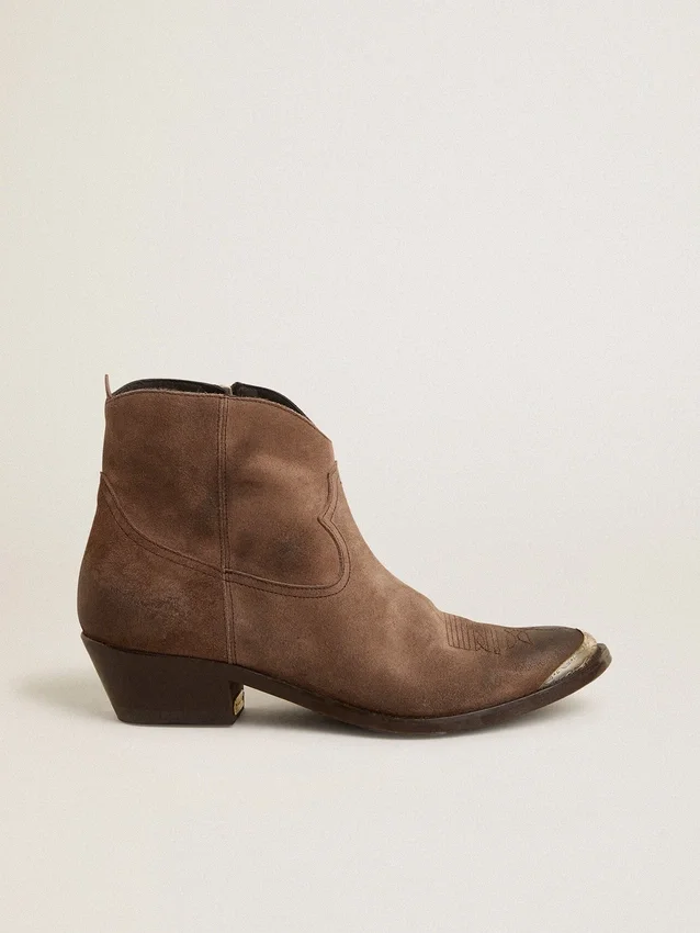 Stivali Young in pelle scamosciata marrone scuro