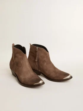 Stivali Young in pelle scamosciata marrone scuro