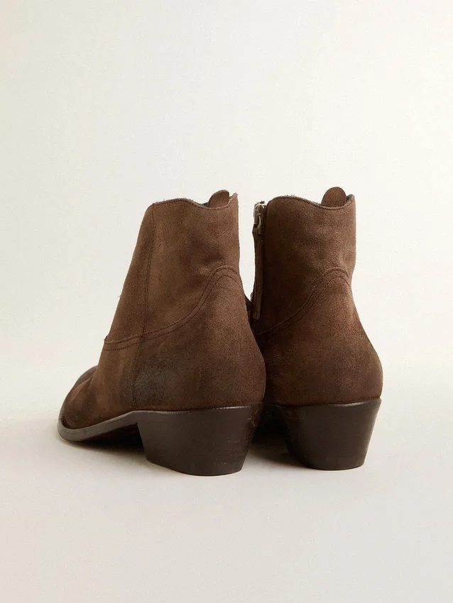 Stivali Young in pelle scamosciata marrone scuro