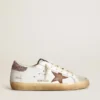 Super-Star con stella color cuoio e linguetta sul tallone con glitter rosa