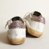 Super-Star con stella color cuoio e linguetta sul tallone con glitter rosa