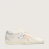 Super-Star da donna con cristalli Swarovski e stella in pelle grigio fumo