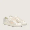 Super-Star da donna con cristalli Swarovski e stella in pelle grigio fumo