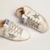 Super-Star da donna con fodera in shearling e stella glitterata argento