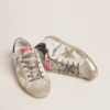 Super-Star da donna con linguetta sul tallone blu e stella in cristallo Swarovski