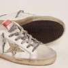 Super-Star da donna con linguetta sul tallone blu e stella in cristallo Swarovski