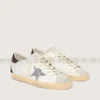 Super-Star da donna con stella glitterata argento e linguetta sul tallone glitterata marrone