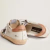Super-Star da donna con stella glitterata nera e linguetta sul tacco rosa