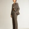 Super-Star da donna con stella grigia glitterata e linguetta sul tallone in pelle color carne