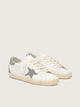 Super-Star da donna con stella in cristalli Swarovski argentati e linguetta sul tallone