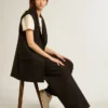 Super-Star da donna con stella in pelle argentata e linguetta sul tallone rosa