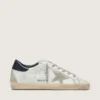 Super-Star da donna con stella in pelle scamosciata e linguetta blu sul tallone