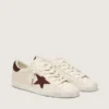 Super-Star da donna con stella in pelle scamosciata e linguetta sul tallone con cristalli Swarovski