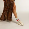 Super-Star da donna con stella traforata e linguetta sul tallone blu notte