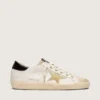 Super-Star da donna in pelle bianca con stella Swarovski dorata