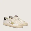 Super-Star da donna in pelle bianca con stella Swarovski dorata