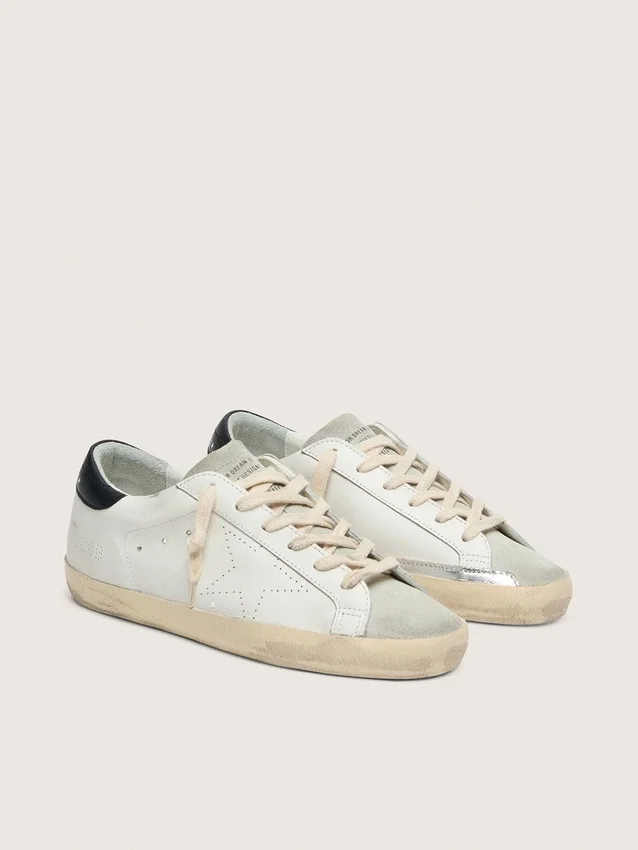 Super-Star da donna in pelle bianca con stella traforata
