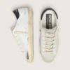 Super-Star da donna in pelle bianca con stella traforata
