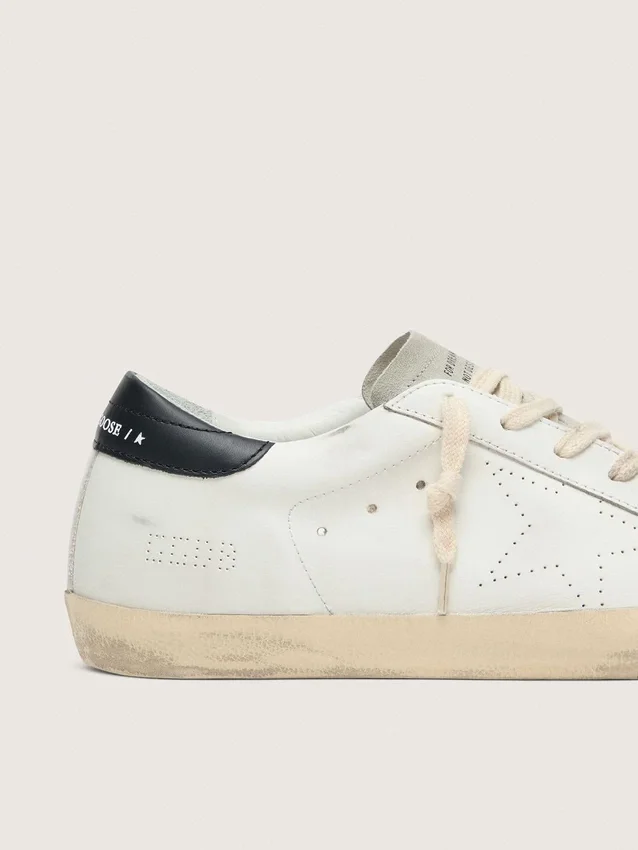 Super-Star da donna in pelle bianca con stella traforata