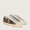 Super-Star da donna in pelle con stampa leopardata