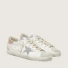 Super-Star da donna in pelle con stella in cristalli Swarovski e linguetta sul tallone