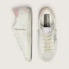 Super-Star da donna in pelle con stella in cristalli Swarovski e linguetta sul tallone
