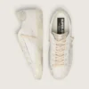 Super-Star da donna in pelle nappa con stella in cristalli Swarovski e linguetta sul tallone