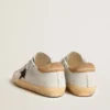 Super-Star da donna in pelle nappa con stella in pelle di pony e linguetta sul tallone in pelle scamosciata
