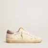 Super-Star da donna in pelle nappa con stella traforata e linguetta sul tallone in pelle scamosciata