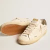 Super-Star da donna in pelle nappa con stella traforata e linguetta sul tallone in pelle scamosciata