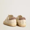 Super-Star da donna in pelle nappa con stella traforata e linguetta sul tallone in pelle scamosciata