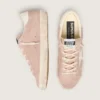 Super-Star da donna in pelle scamosciata rosa cipria con stella bianca