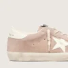 Super-Star da donna in pelle scamosciata rosa cipria con stella bianca